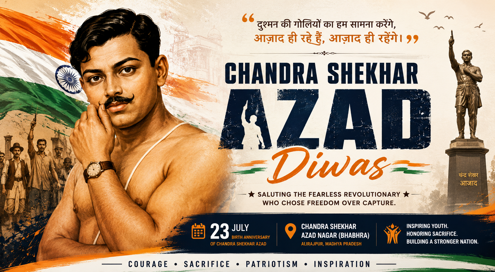 Hero Banner Chandra Shekhar Azad Diwas